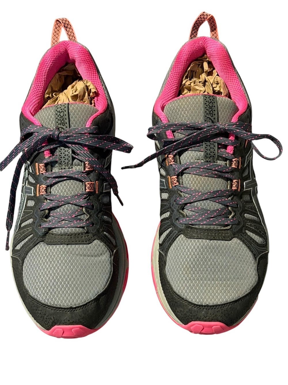 ASICS GEL-Venture 7 Women's Trail Running Shoes Gray/Pink/Orange - Size 10